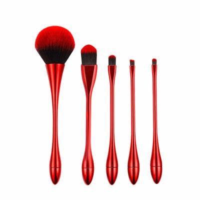 China Angular Blush Amazon Best Selling 5pcs Colorful Nylon Makeup Brush Set Accept Private Label for sale