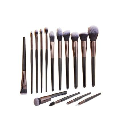 China 2022 Selling Beauty Cosmetic Nylon Portable Hot Sliding Black Wooden Hair Brush Handle Makeup Tool Kit for sale