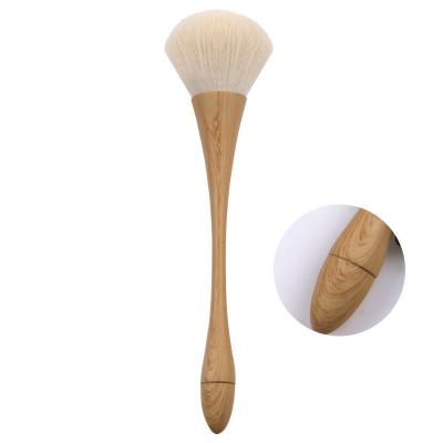 China Good Quality Custom Plastic Handle Vegan Fan Brush Professional Logo Face Foundation Makeup Brushes Set Makeup Brush for sale