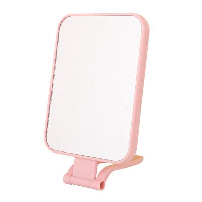 China Low MOQ Custom Personalized Portable ABS Cosmetic High Quality Plastic Handle Mirror Cosmetic Mirror for sale