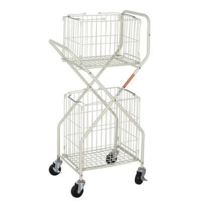 China Vintage Vintage Laundry Cage Cart Kitchen Storage Steel Wheels Cart For Household for sale