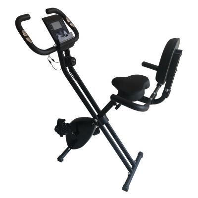 China LCD Workout Steel Folding Recumbent Bike High Monitor Magnetic Full Body Backrest For Home Use for sale