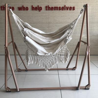 China EUROPEAN Outdoor& Indoor Handmade Macrame Hammock Chair Swing Camping Macrame Hammocks for sale