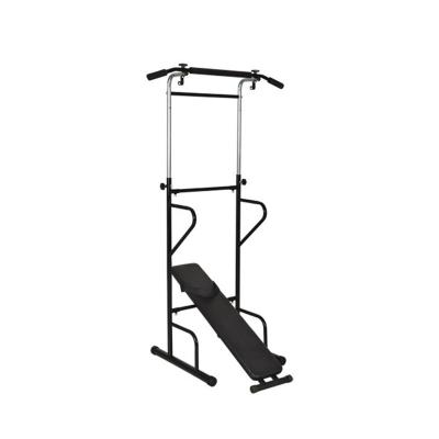 China Indoor Horizontal Bar Fitness Power Rack Dip Exercise Indoor Station Pull Up Machine With Bench With Sample Available for sale