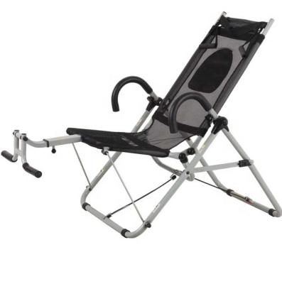 China Pro hot home gym equipment steel/polyester TV lounge ab exercise abdominal chair folding ab chair luxury slim premium for home fitness for sale