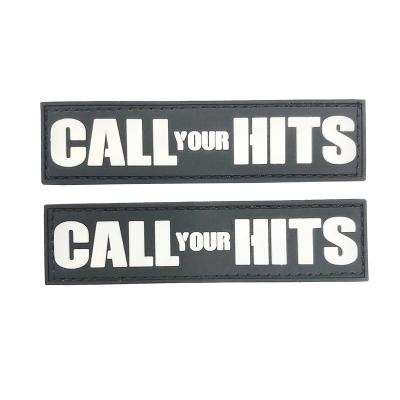 China 3D China Factory Wholesale Customized Patch Soft Rubber Backpack Letter Tactical PVC 2D/3D Badge With Hook Tether for sale