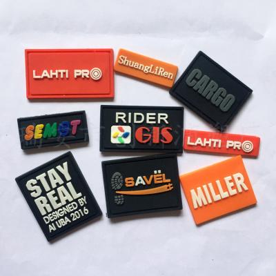 China 3D Customize High Quality PVC Adhesive Private Rubber Label For Car Seat Label, Garment Hanger Tag, PVC, Rubber Patches for sale