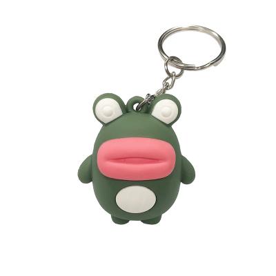 China Soft animal bag accessories ladies car ladies key chain promotion key chain cartoon rubber customized advertising key chain for sale