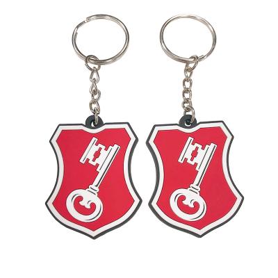 China New Soft Logo Shape Key Chain PVC Custom Rubber Design 2D Rubber Key Chain Gift Rubber Keychain for sale