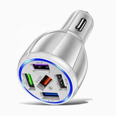 China Retail Universal Fast 5 USB Car Charger 36W USB Car Charger QC 3.0 Car Port Adapter for sale