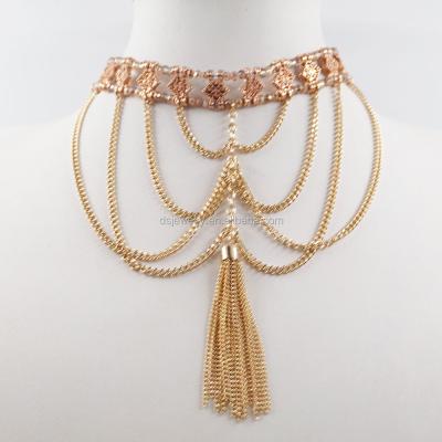 China New BOHEMIA Design Gold Fashion Women Accessories Choker Necklace for sale