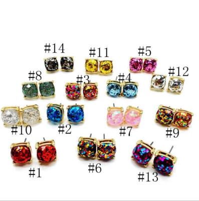 China CLASSIC Wholesale Fashion Rose Gold Jewelry Custom Made Druzy Stud Earrings For Women for sale