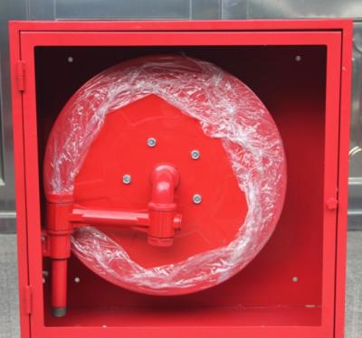 China Steel Fire Hose Reel Water Hose Reel Cabinet for sale