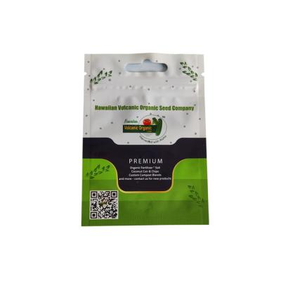 China Moisture Proof vegetable and fruit seed packaging hot sale three side seal seal mylar bags custom print agricultural seeds pouch for sale