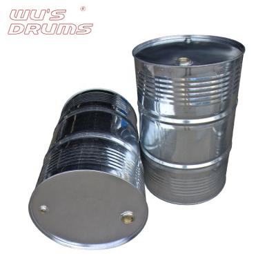 China Gasoline 200 L empty steel chemical oil canisters, stainless metal drum for sale