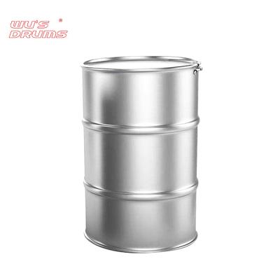 China 55 Gallon Industrial Open Head Stainless Steel Tongue Barrel Empty Drum Storage Or Transport For Milk And Other Liquid for sale