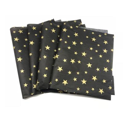 China Custom Printed Logo Black Tissue Paper Moisture Proof Printed Apparel Wrapping Tissue Paper for sale