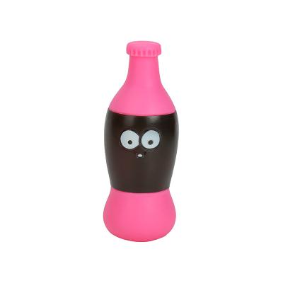 China Viable Promotional Holiday Dog Puppy Toy Squeaky Smiley Beer Bottle Pet Gift Pet Vinyl PVC Holiday Dog Toy for sale