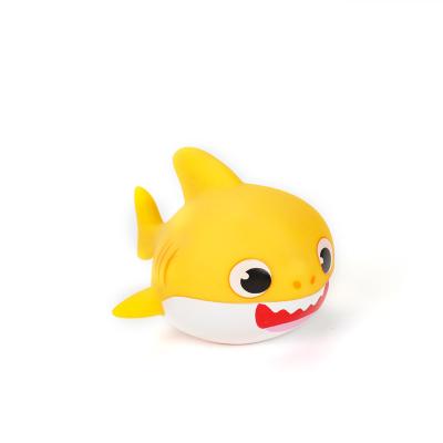 China Eco-friendly New Design Led Little Shark Toys Promotional Children's Cartoon Plastic PVC Shark Animal Toy for sale