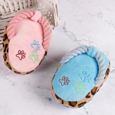 China Small and cute pet design slipper voice toys high quality molar plush pet toys wholesale customized viable for sale