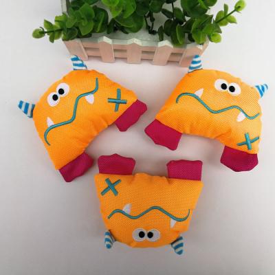 China 2021 Viable New Toy Orange Monster Dogs Voice Sounding Dogs Wholesale Customized Durable Dog Chew Toys Squeak Doll for sale