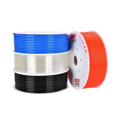 China Building Material Shops Plastic tube 16mm Pneumatic Air Hose Flexible Polyurethane Tube with Red Transparent color for sale