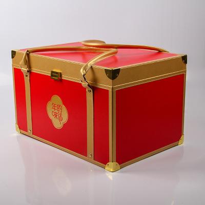 China OEM Available Elegant Leather Package Gift Packaging Box Handmade Wholesale Unique Design Style Red Color Storage Box For Gift Sets for sale