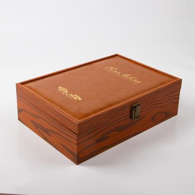 China Fashionable New Design Unique PU Wine Gift Box 2 Luxury Leather Bottles Folding Leather Wine Box Wooden Wine Box For Double Bottles for sale