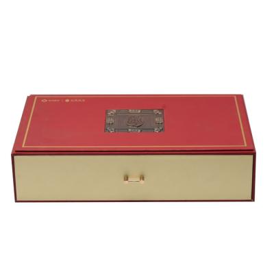 China Customized Professional Handmade Embossing Slide Out Drawer Gift Packing Box for sale