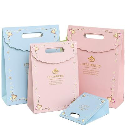 China Recyclable Custom Luxury Clothing Retail Bag Packing Pink Gift Bag Shopping Packaging Paper Bags With Handles For Clothes for sale