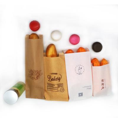 China Custom Food Wrapping Paper Bag Organizer Biodegradable Sandwich Hamburger Bag French Bread Bag for sale