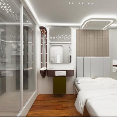 China Luxury Modular Hotel Bedroom Prefab House For Hotel Business Queen Room for sale