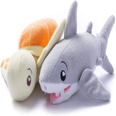 China 2021 Custom Baby Bath Toy Hot Sale Baby Toy Shark Baby Bath Toy Plush Toy Shark Shark Animals Water Game Kids for sale