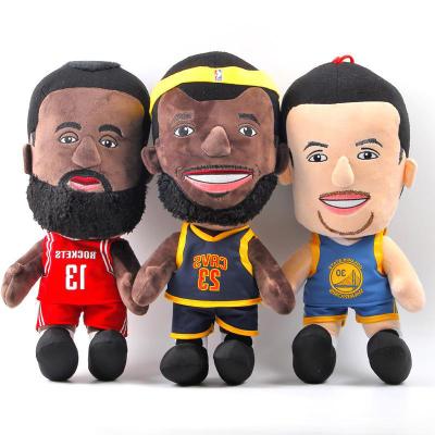 China Creative Popular Toy Hot Sale NBA Basketball Star Plush Toy Doll Harden Curry James Kobe Durant Rag Doll Girl's Gift for sale