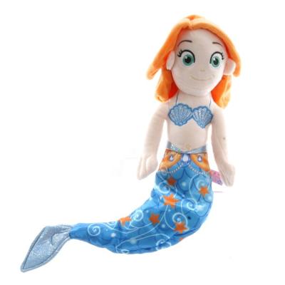 China Custom 30cm Small Plush Girl Animals Doll Mascot Orange Fairy Mythical Princess Stuffed MERMAID SOFT Toy for sale