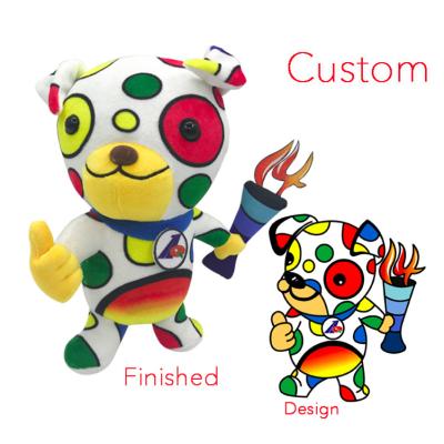 China Plush Personalized Sublimation Printing Stuffed Tiger Dog Mascot Toy and Stuffed Animal Custom Plush Toy for sale