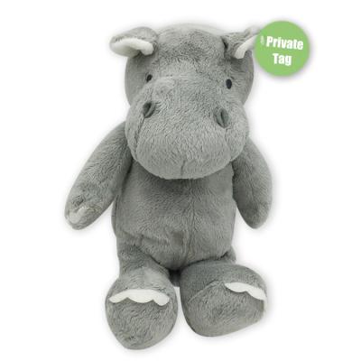 China Custom 25CM Gray Soft Plush Mascot Stuffed Animals Plush Toy Hippopotamus for Kids for sale