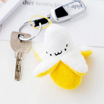 China Custom Plush Gift Birthday Pendant Decoration Fruit Banana Plush Toys Mini Plush Key Chain for sale