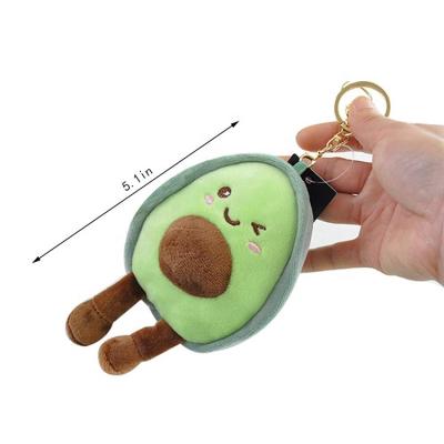 China Cheap Cute Mini Backpack 10cm Plush Doll Key Chain Pendant Soft Stuffed Plush Vegetables Avocado Vegetables Fruits Plush Toy for sale