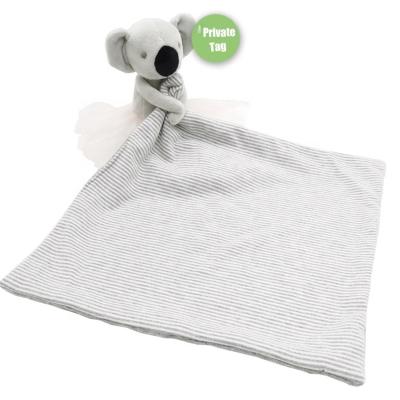 China Custom Soothing Plush Girl Teething Saliva Towel Sleeping Koala Soft Toys Private Label Muslim Blankets for sale