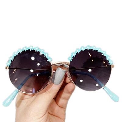 China Famous Brandmetal Flower Border Round Sunglasses Designer Round Sunglasses Design Your Own Kids Sunglasses 2021 for sale