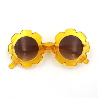 China Custom New Sunglass Sunglasses Sunflower Colorful Clear Round Luxury Classic Round Party Baby Sunglasses For Kids for sale