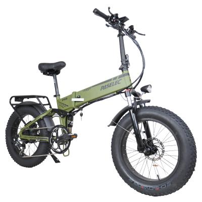 China Aluminum alloy USA warehouse fat tire ebike 48V 750W full suspension ebike electric bicycle folding for sale