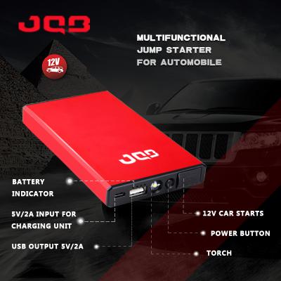 China Polymar JQB Car Jump Starter Battery Mini 6000mAh 12V 300A Lithium Emergency Portable Tool Push Aluminum Housing for sale