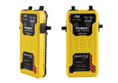 China 15000mAh Vehicles Jump Starter With Power Bank DC/USB Output Waterproof IP65 185*87*32mm for sale