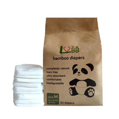 China Whole Sale 100% Bamboo Printed Baby Diapers Hypoallergenicity Bamboo Diapers Dry Superdry Organic Diapers For Baby for sale