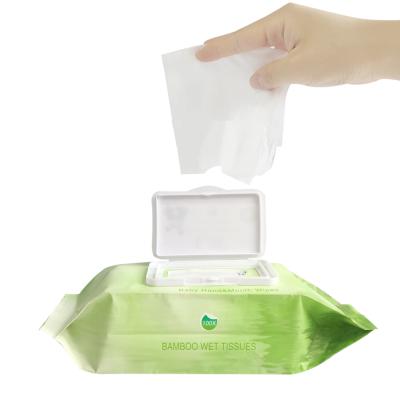 China Environmental protection 100% hypoallergenic bamboo wet tissues, damp cloth, clean cloth with 100 picoseconds for sale