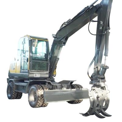 China Micro Hook Mini Electric Drive Hotels Wheel Agricultural Excavator Retractable Hydraulic House Excavator Structure for sale