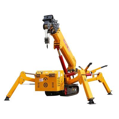 China Other Crane For Small Space Hoisting Track Arm Rubber Spider Crawler Rotary Remote Control Crane for sale