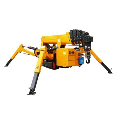 China Other Crawler Jib Crane Hoist Cranes Hydraulic Telescopic Mini Indoor Spider Crane Basement Construction 3000kg Knuckle Boom Spider Crane for sale